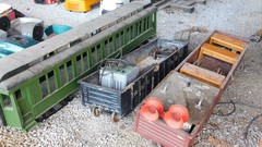 Electric 7.5″ Gauge Hand Built T3A Electric AWD Locomotive and 5 Train Cars