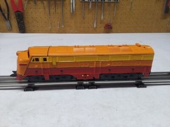 C-7 vintage Marx O gauge diesel A unit non-powered from Allstate set 9638 paint