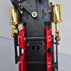 Vintage 1986 New Bright Gold Rush Express Steam Locomotive Train Engine G Scale