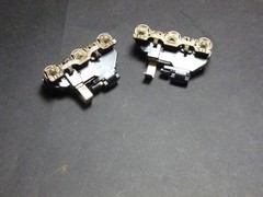 Ho Athearn Diesel locomotive U30C 6 wheel trucks pair worm gear Metal side type