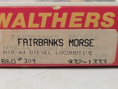 HO FM H10-44 B&O Baltimore & Ohio DC NIB NOS # 932-1333