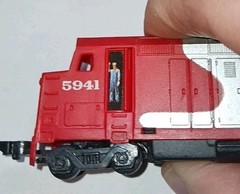 Vintage Mattel HO Santa Fe Dummy Diesel 5941 Action Conductor Locomotive