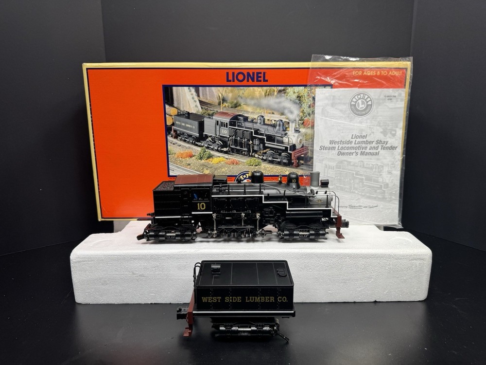 Lionel 6-28022 TMCC West Side Lumber three-truck Shay steam engine #10 LNIB