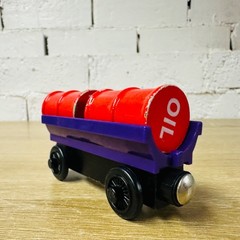 Purple Barrel Car Red Petrol Oil – Thomas & Friends Wooden Railway Trains