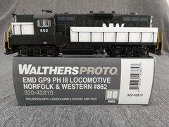 Walthers Proto HO GP9, Norfolk & Western #862, #920-42810, DCC/Sound.