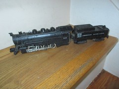 AMERICAN FLYER 343 AC S-GAUGE 0-8-0 NICKEL PLATE ROAD STEAM LOCOMOTIVE W/ WRAP