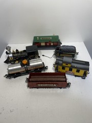 VINTAGE Timberwolf And Redwood New Bright 1986 Train Set for PARTS