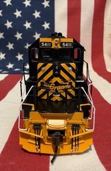Athearn HO Rio Grande SD40T-2 #5411 Digitrax DCC Decoder Installed Box & Papers