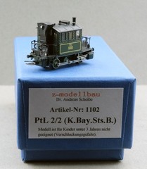 Z Modellbau PtL 2/2 K.Bay.Sts.B. Locomotive Brass Dr. Andreas Scheibe