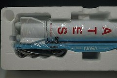 K LINE NASA DIE CAST FLAT CAR WITH ROCKET STAGE LOAD K693-8011 0 GAUGE NIB
