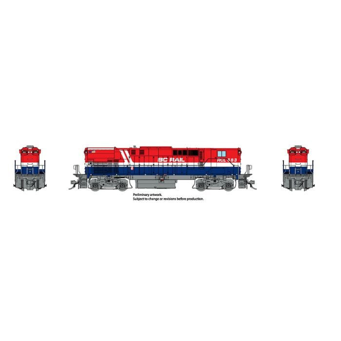 Rapido 33536 HO BC Rail Red, White & Blue Hockey Stick M420B + M420B #RCL683 +