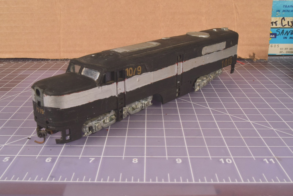 DUMMY 10.6oz Athearn PA1 modified Locomotive, wired for light at rear WVR