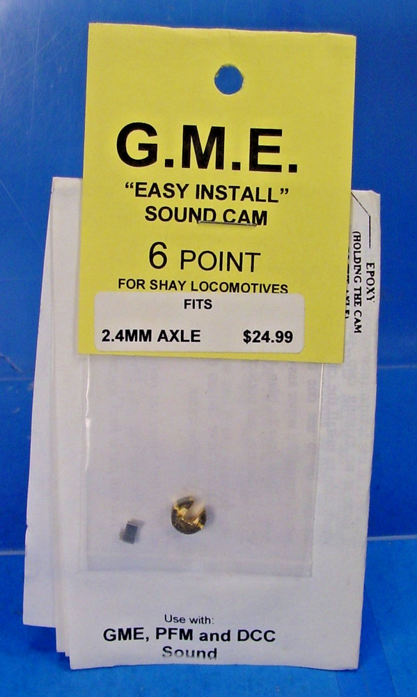 G.M.E. SOUND CAM 2.4mm AXLE 6 POINT SHAY LOCO PFM PBL DCC HO,HOn3,Sn3,ON30