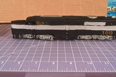 DUMMY 10.6oz Athearn PA1 modified Locomotive, wired for light at rear WVR