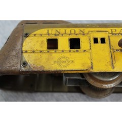Hafner Wind Up Train Yellow Union Pacific M-10000 Overland Flyer Tinplate Track