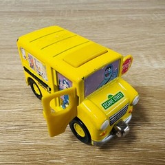 School Bus Herry Monster Sesame Street Take n Play Along Push Diecast Vehicle