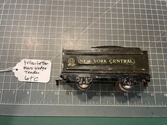 Marx Train MARLINES METAL 951 NYC Wegde TENDER w/Off-White Yellow Letters LOT C
