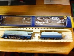 *READ* AHM HO 5196-B Santa Fe Blue Goose 4-6-4 Hudson Steam Locomotive 3460 #2