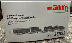 Marklin – HO Snow Clearing Train with a Steam Powered Rotary Snowplow – 26833