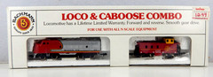 NEW Bachmann N Scale HO Loco and Caboose Combo Santa Fe in Box 61650 NOS