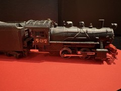 Vint. HO Gauge Black Diecast Unbranded Steam Locomotive 567 & Mantua Coal Tender