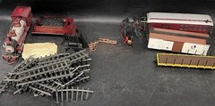 Bachmann G Scale ATSF Santa Fe Train Set Lot Loco Tender Cars Track Transformer