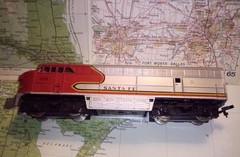 Vintage HO Gauge AHM Santa Fe #5028 Tempo War Bonnet As-Is
