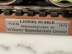 1970s Lionel 381E Bild A Loco with Williams Train State Cars Standard Gauge