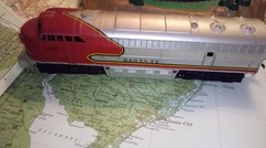 Vintage HO Gauge AHM Santa Fe #5028 Tempo War Bonnet As-Is