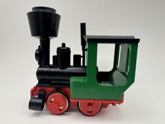 Vintage Lehmann GNOMY 990 Steam Locomotive Train Engine Green West Germany Toy