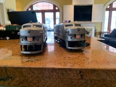 Lionel No. 2023 Union Pacific Alco “A-A” Diesel Loco, Silver, Gray SET OF 2