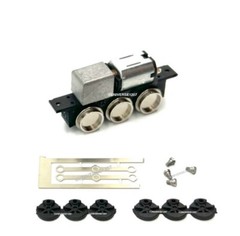 N/HOn30/HOe/009 3-Axle Locomotives Power Drive Chassis w/Coupling Rods 26mm/7mm
