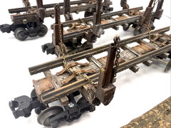 O gauge Custom Designed & Painted, Skeleton Cars with logs . Price Per Car
