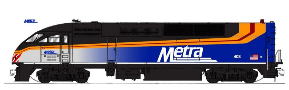 KATO 1766123S N MP36PH LOCOMOTIVE Chicago Metra #403 DCC & SOUND 176-6123-S