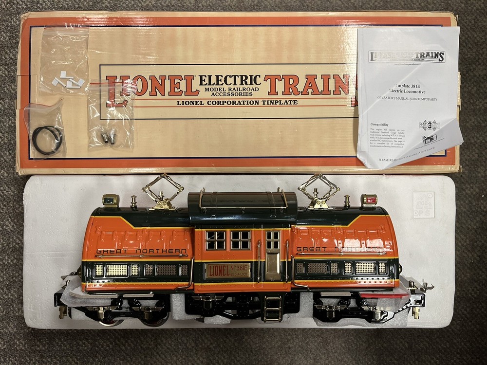 + Lionel MTH Standard Tinplate Great Northern 381E Electric Locomotive PS.3 LNIB
