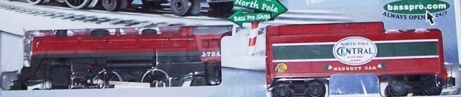 Lionel 72 North Pole Central Christmas steam locomotive and tender brass pro