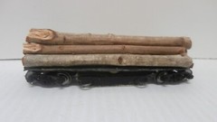 Lot of 7 HO Scale Train Cars Log Haulers Illinois Central Flatbed, Union Pacific