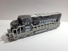 Freight Locomotive Pull Back Power Black & Silver 8263 Express Die Cast