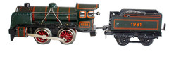 Vintage 1938-1940 Johann Distler #1981 0-gauge Clockwork Locomotive
