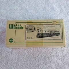 Weico HO Australian Melbourne W2 Class Tram Trolley Streetcar White Metal Kit