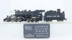HO Brass PFM Denver & Salt Lake 2-6-6-0 Articulated Locomotive & Tender Painted