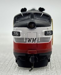 N Scale InterMountain Western Maryland F7A Diesel Locomotive “Circus” WM #7151