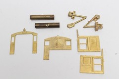 ON3 ON30 ON2 BRASS SHAY WOOD CAB KIT AND PARTS, MISSING ROOF