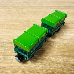 Green Flat Freight Cars Thomas & Friends Take N Play Along Diecast Push Trains