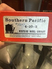 HO Brass Southern Pacific 4-10-2 Steam Locomotive #5047 w/ Tender