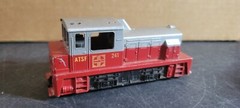 ENGP HO Train Engine Locomotive ATSF 241 Mini Switcher red and silver 2wq3f