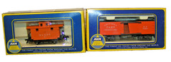 2- Assorted HO Scale Railroad Cars a W&A RR Caboose, and Southern Pacific Boxcar