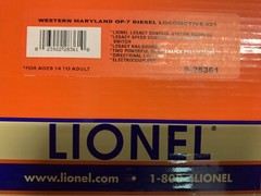 LIONEL LEGACY WESTERN MARYLAND GP-7 DIESEL ENGINE 6-28361! O SCALE TRAIN