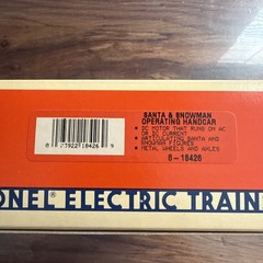 Lionel 6-18426 O Gauge Santa and Snowman Operating Handcar 1993 LN/Box New