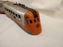 Vintage Lionel Lines Prewar Orange And Chrome Wind Up Streamliner Train Set